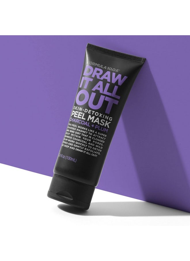 Formula 10.0.6 - Draw It All Out Skin-Detoxing Charcoal Peel Mask, Vegan, Paraben-Free & Cruelty-Free, 3.4 Fl Oz