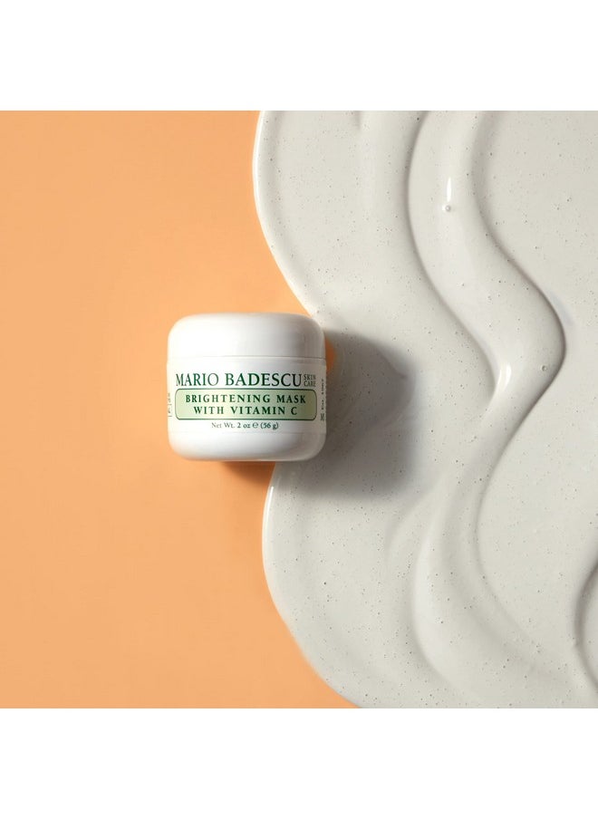 Mario Badescu Brightening Mask with Vitamin C for All Skin Types | Face Mask That Brightens Skin and Unclogs Pores | Formulated with Vitamin C & Kaolin Clay | 2 FL OZ