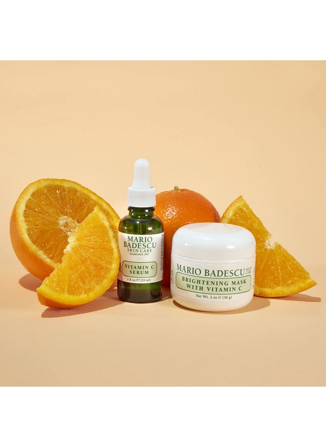 Mario Badescu Brightening Mask with Vitamin C for All Skin Types | Face Mask That Brightens Skin and Unclogs Pores | Formulated with Vitamin C & Kaolin Clay | 2 FL OZ