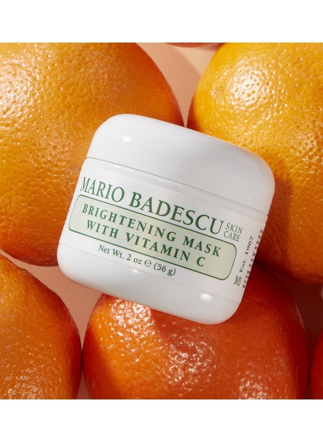Mario Badescu Brightening Mask with Vitamin C for All Skin Types | Face Mask That Brightens Skin and Unclogs Pores | Formulated with Vitamin C & Kaolin Clay | 2 FL OZ