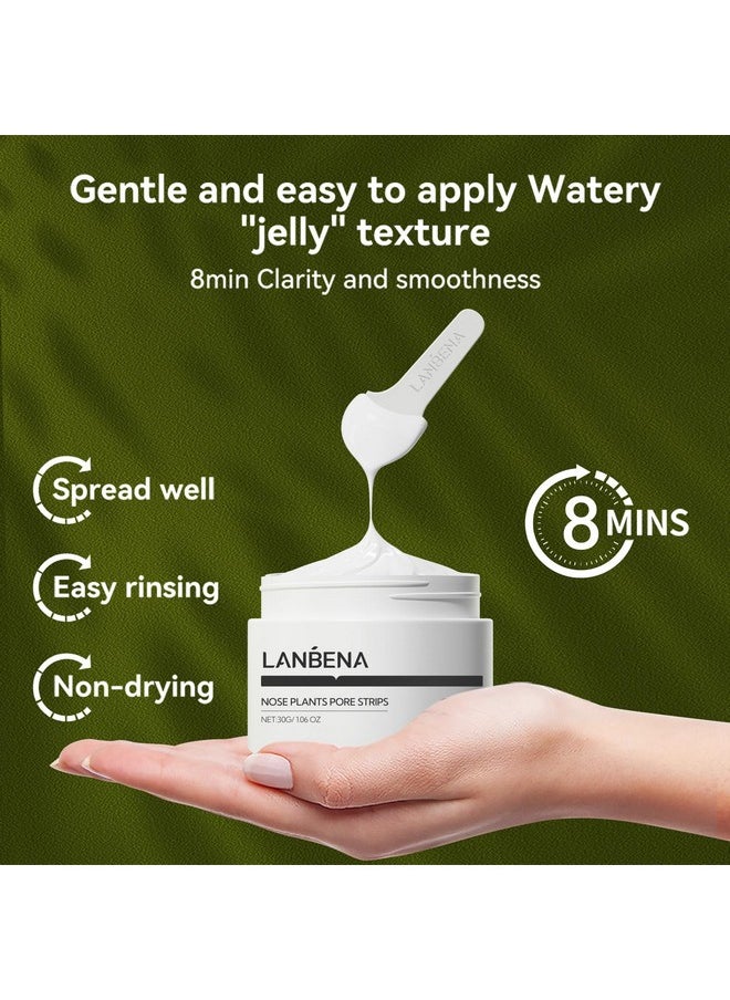 LANBENA Blackhead Remover Black Mask Charcoal Mask Peel off Mask Facial Pore Cleanser Purifying Face Mask Nose strips 1.05 Ounce