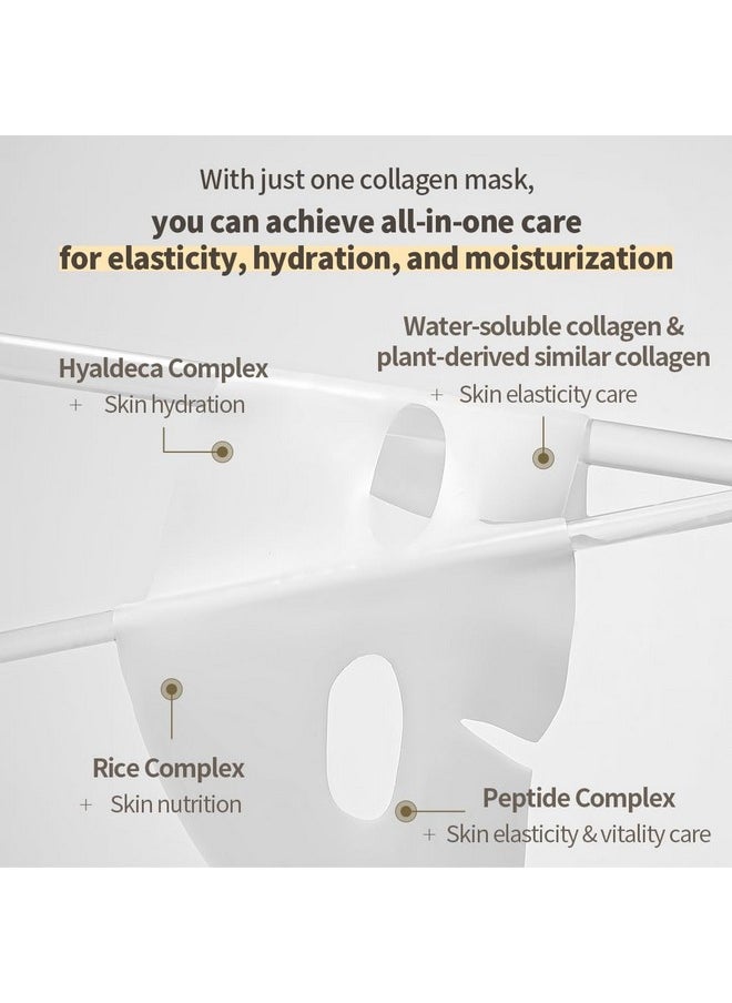 NACIFIC Collagen Gel Facial Mask (Rice Peptide) 4EA Set Hydrogel Deep Korean Face Mask Hydrating Overnight Elasticity Firming Pore Minimizing for All skin types Christmas gift