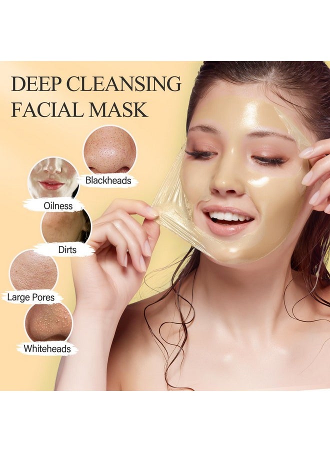 SHVYOG Vitamin C Peel Off Face Mask, Peel Off Mask with Turmeric, Blackhead Remover & Deep Cleansing Face Peel Mask, Vitamin C Exfoliating Face Mask for Blackheads, Large Pores, Dirts, Oil
