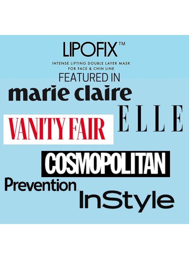 Lipofix Lift & Firm V-Line Sculpting Mask - Advanced Chin & Jawline Shaping Solution for Tightening & Lifting. 5 Masks