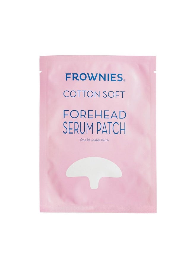 Frownies Cotton Soft Forehead Serum Patch - Serum Infused Forehead Wrinkle Patch For Fine Lines & Wrinkles - Reusable Hypoallergenic Facial Patch - Hydrating Face Mask to Plump Skin