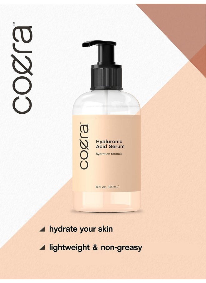 Coera Hyaluronic Acid Serum for Face & Skin | 8 oz | Paraben & SLS Free Moisturizer