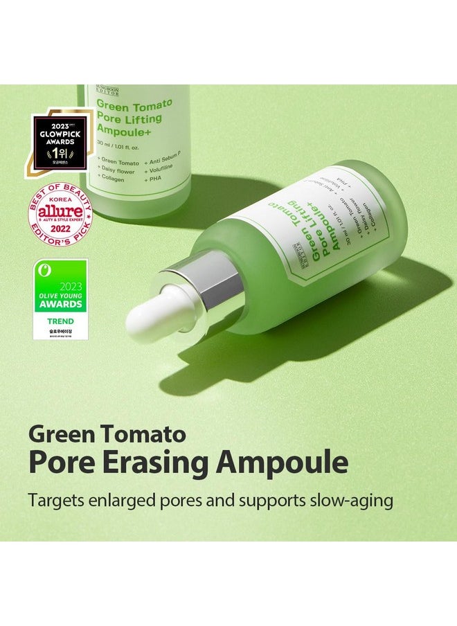 Sungboon Editor Green Tomato Pore Lifting Ampoule | Best Pore Minimizer for Face in Korea | Green Tomato Extract and Niacianamide Serum | Hydrating & Firming for Sensitive Skin | Korean Skincare
