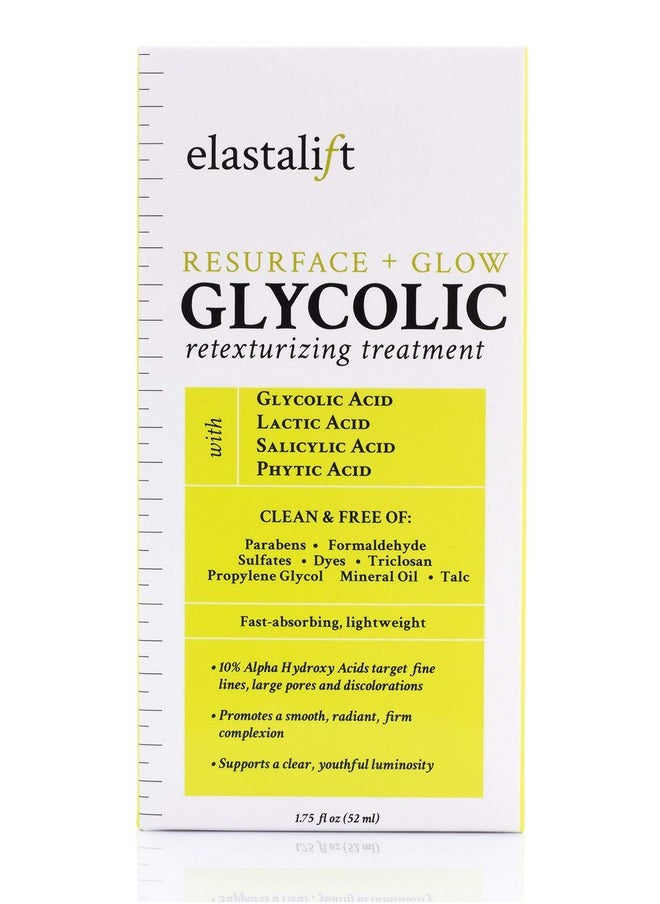 Elastalift Resurfacing Glycolic Acid Facial Peel Serum, Anti-Aging Dark Spot Corrector Facial Peel Reduces Enlarged Pores, Minimizes Fine Lines, Evens Skin Tone, Exfoliating Chemical Peel, 1.75 Fl Oz