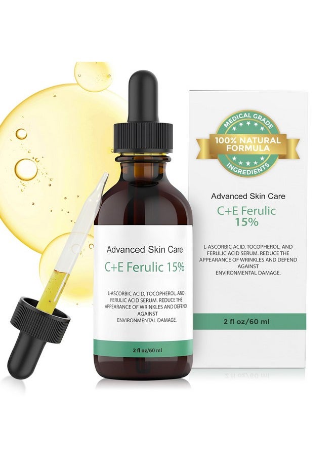 Advanced Skin Care | Vitamin C Face Serum with Vitamin E and Ferulic Acid | Hydrating and Skin Brightening Formula | Rejuvenating & UV Protection | All Skin Type 2oz Vitamin C Serum for Face