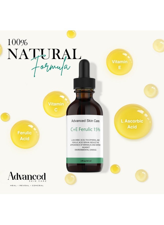 Advanced Skin Care | Vitamin C Face Serum with Vitamin E and Ferulic Acid | Hydrating and Skin Brightening Formula | Rejuvenating & UV Protection | All Skin Type 2oz Vitamin C Serum for Face