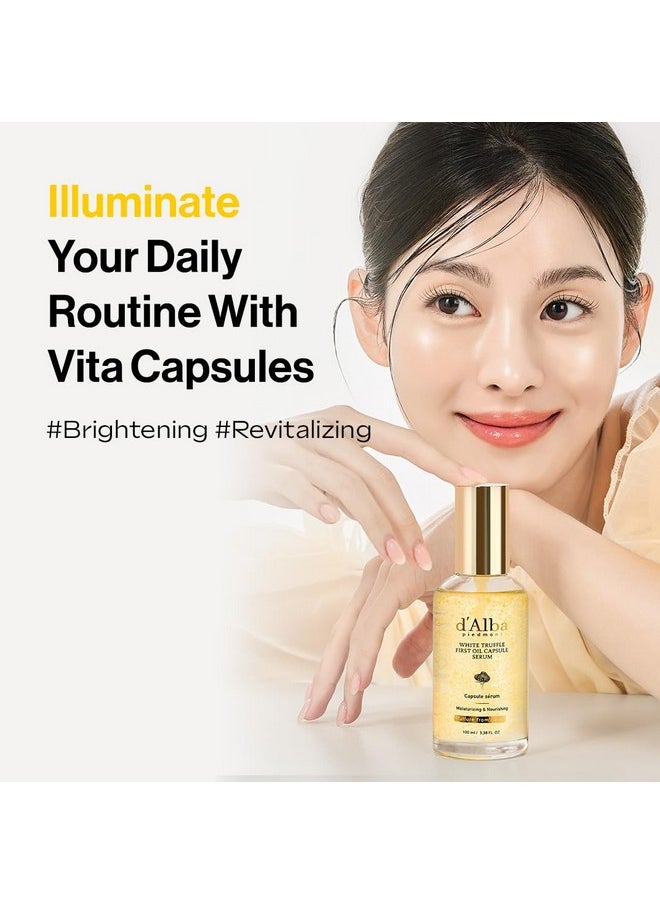 d'alba Piedmont White Truffle Oil Capsule Serum, Dily Vita Boost for Luminous Skin, Double Vitamin Formula, Korean Skin Care (3.38fl. oz.)