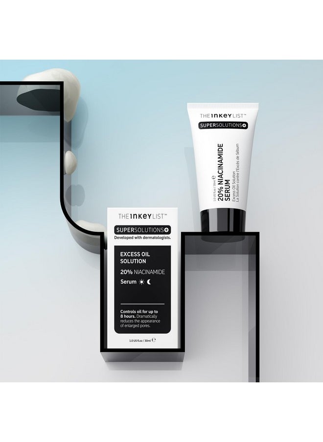 The INKEY List SuperSolutions Niacinamide 20% Serum, Helps with Healthy-Looking Skin Texture, Pores and Balancing Excess Oil, Skin Barrier Protection 1.01 fl oz