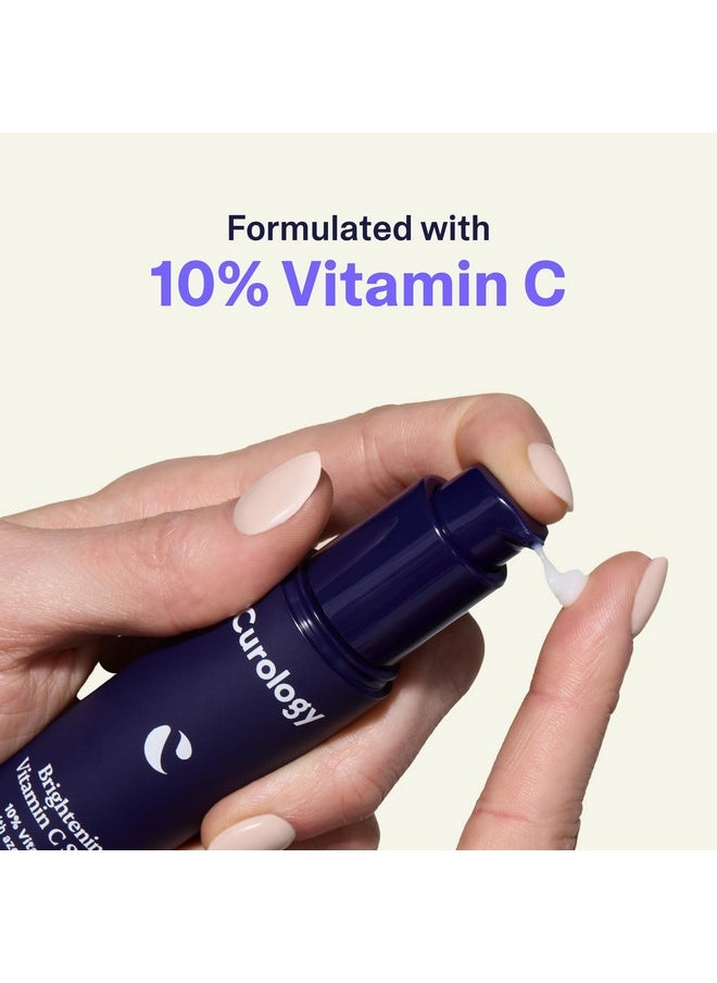 Curology Brightening Vitamin C Serum, 10% Vitamin C with Azelaic Acid, Visibly Evens Skin Tone, Smooths Texture, and Calms Redness, Milky Texture, 1 fl oz