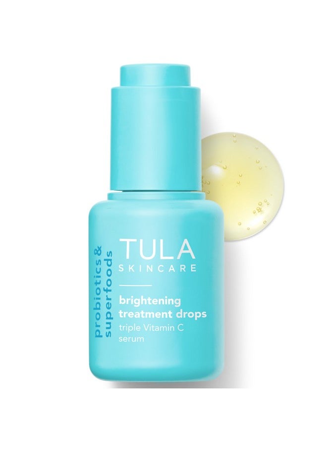 TULA Skin Care Brightening Treatment Drops - Vitamin C Serum, Brightens the Look of Dull Skin & Dark Spots, 1 fl oz.