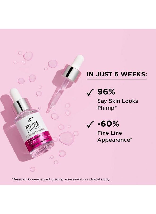 IT Cosmetics Hyaluronic Acid Serum Visibly Plumps Skin & Smooths Lines In 2 Weeks - With Peptide + Vitamin B5 - Vegan Formula - 1 fl oz