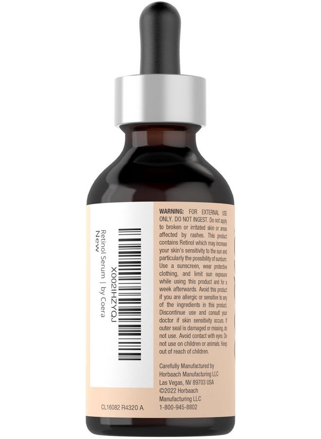 Coera Retinol Serum for Face | 2 fl oz | Professional Strength Formula | Free of Parabens & Fragrances | Packaging May Vary