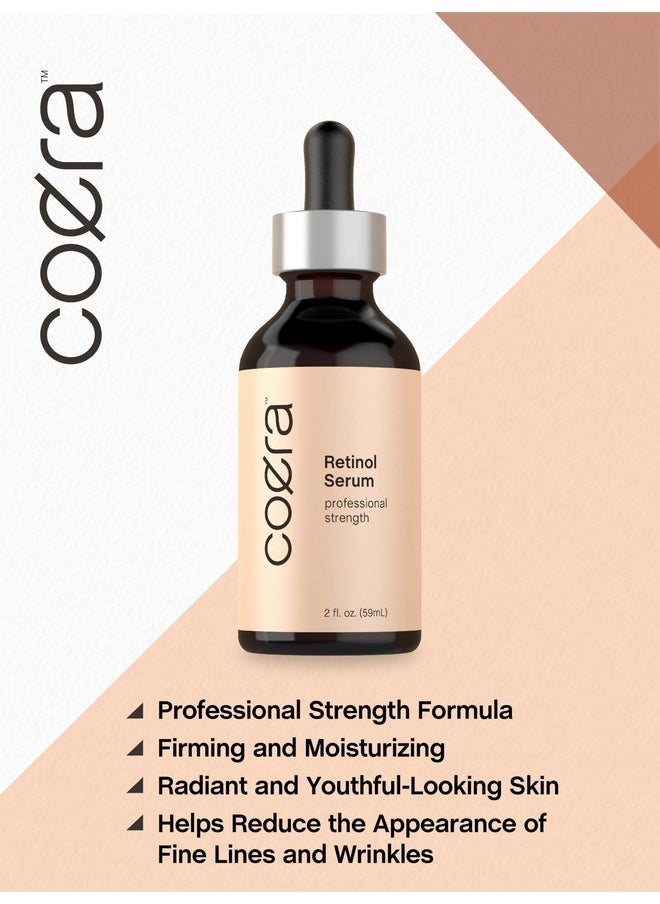 Coera Retinol Serum for Face | 2 fl oz | Professional Strength Formula | Free of Parabens & Fragrances | Packaging May Vary