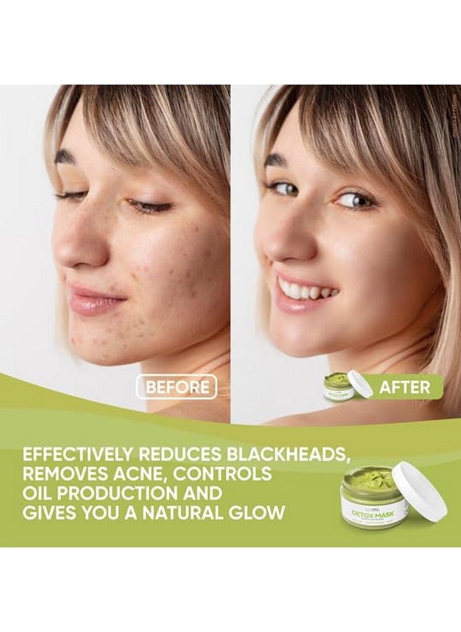 Teami Detox Face Mask for Hydraiting, Moisturizing & Purifying, Blackhead Remover Green Tea Deep Cleanse Mask reduces Acne & oil, Pore Minimizer Clay Mask for All Skin Types, Stick Mask Alternative
