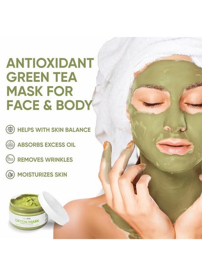 Teami Detox Face Mask for Hydraiting, Moisturizing & Purifying, Blackhead Remover Green Tea Deep Cleanse Mask reduces Acne & oil, Pore Minimizer Clay Mask for All Skin Types, Stick Mask Alternative