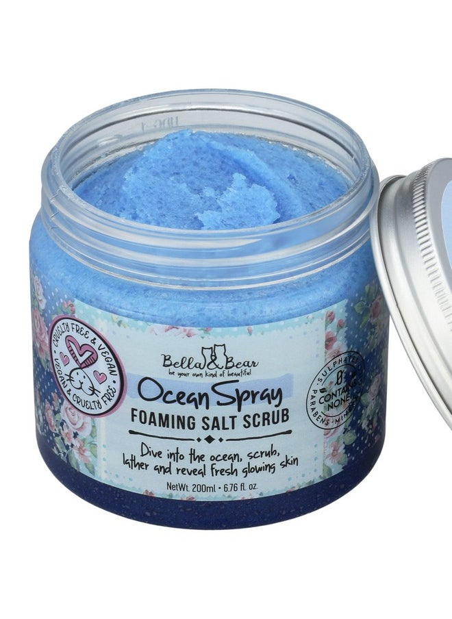 Bella & Bear Ocean Spray Scrub, No Sulphates, Parabens, No Harmful Chemicals, Cruelty-Free, Vegan-Friendly, Exfoliating, 6.7oz