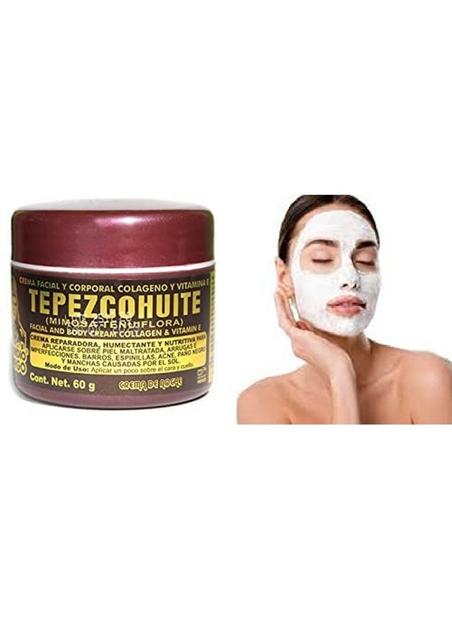 DEL INDIO PAPAGO Facial Night Skin Cream With Tepezcohuite 60g - Hydrates the Skin