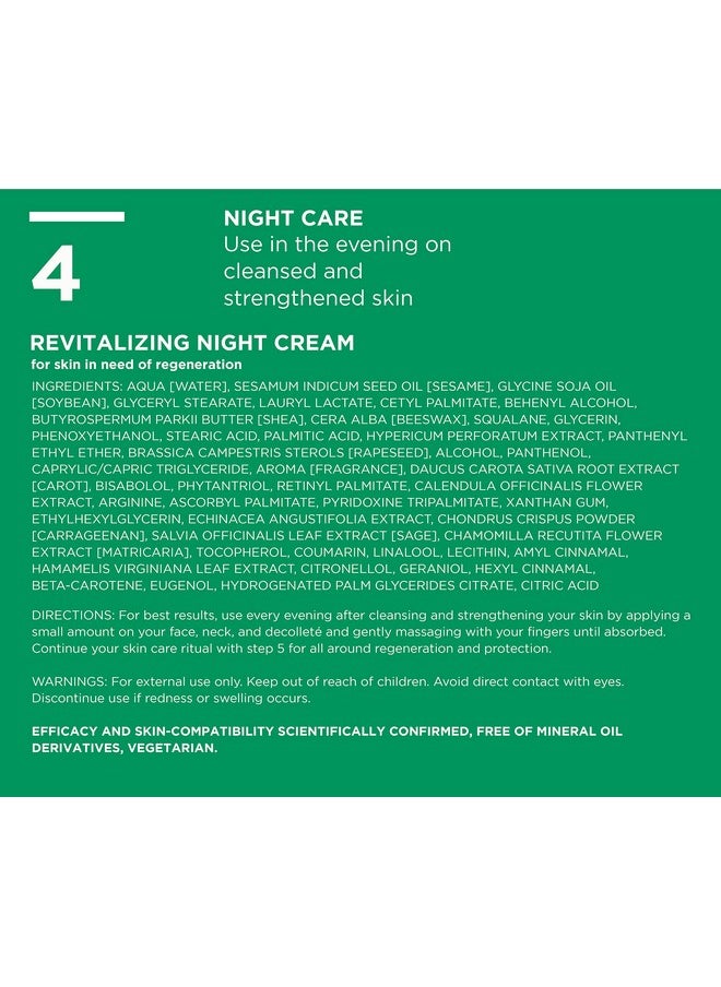 ANNEMARIE BÖRLIND - LL REGENERATION Revitalizing Night Cream - Natural Anti Aging Vitamin C, E and Retinoid Face Cream for Visibly Firmer and Wrinkle Free Skin - Step 4 of 5-1.69 Oz.