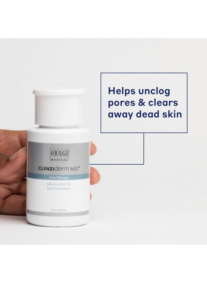 Obagi CLENZIderm M.D. Pore Therapy Exfoliating BHA Toner - Unclogs Pores with 2% Salicylic Acid Acne Treatment - 5 oz