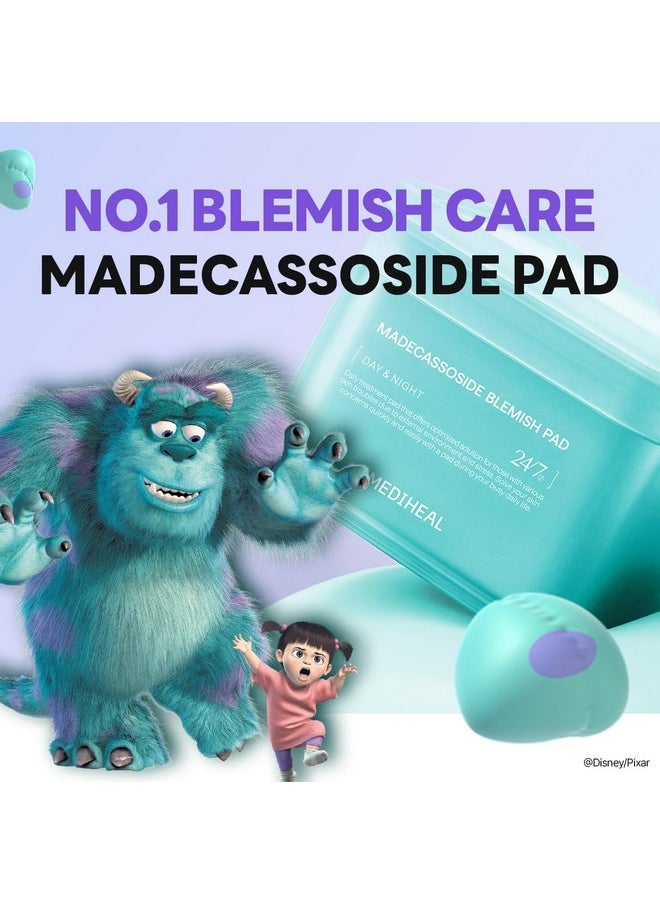 MEDIHEAL Madecassoside Toner Pads [Disney Pixar Edition]-Centella Asiatica to Improve Uneven Skin Tone - Vegan Face Gauze Pads, Full size 100 Pads + Refill 100 Pads