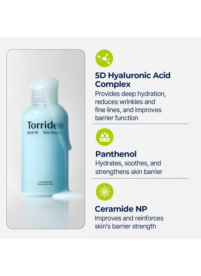 Torriden Dive in Skin Booster 200ml (6.76 fl. oz.) | Deep Nourishing Facial Toner for Dry, Sensitive Skin | Hyaluronic Acid, Panthenol, Ceramide