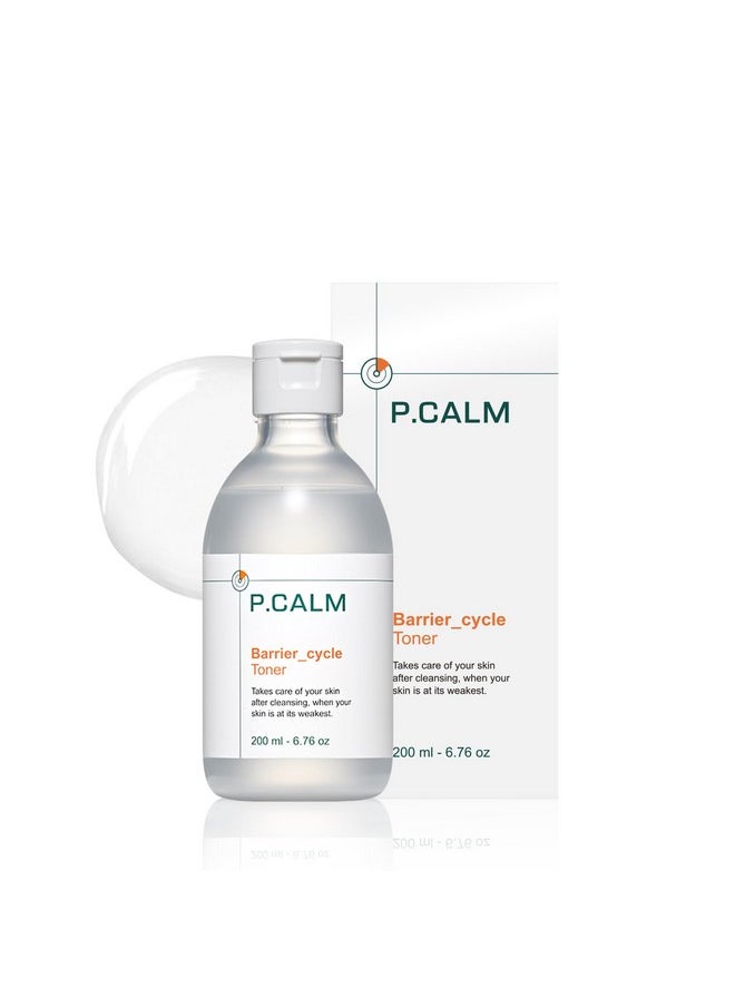 P.CALM Barrier Cycle Toner 200ml | Vegan Alcohol-Free Fragrance-Free Toner for Sensitive Skin | Korean Skincare