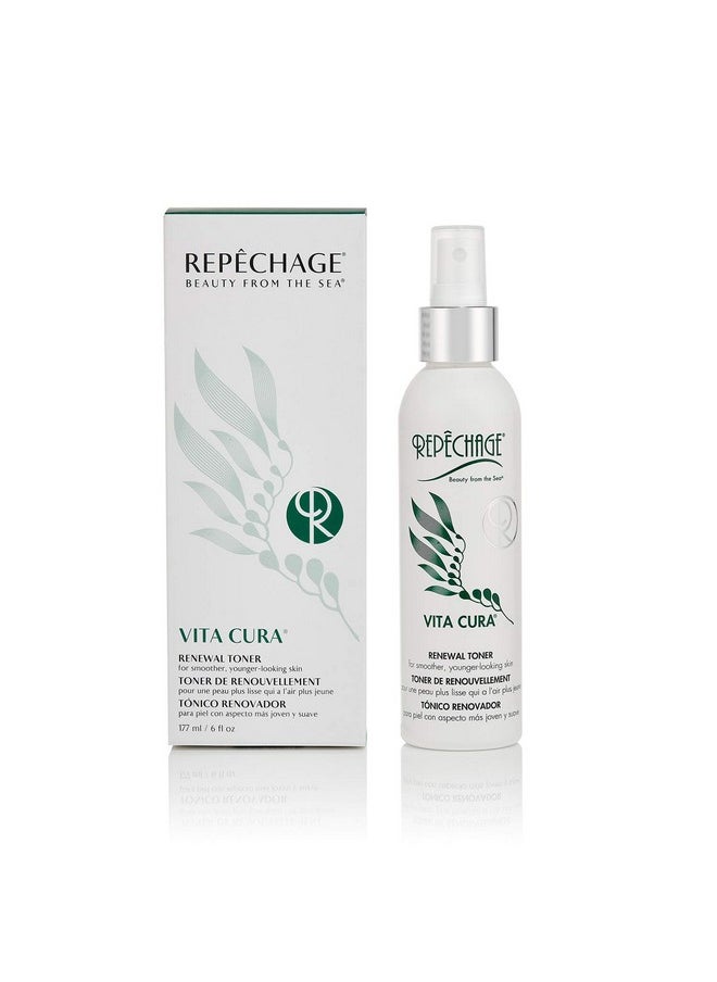 Repechage Face Toner for Anti Aging, Smoother, Younger Looking Skin | Facial Toner Restore Balance & Gently Exfoliates | Vita Cura Renewal Toner Leave your Complexion Feeling Smooth & Fresh 177ml.