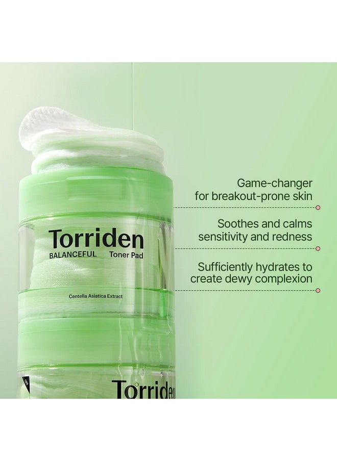 Torriden BALANCEFUL Toner Pads (60 Pads) | Daily Exfoliating Pads with PHA & LHA for Oily, Combo, and Sensitive Skin | 5D CICA, Panthenol