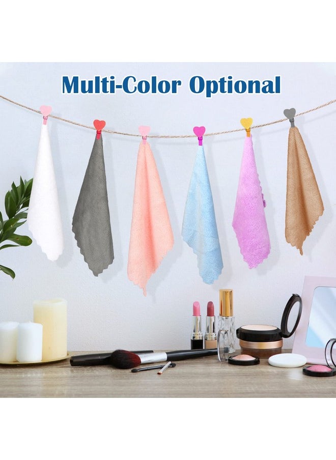 Orighty Makeup Remover Cloths, Cleansing, Reusable, Soft & Washable Coral Fleece Microfiber Washcloths / Towel for Face, Eye, Lips, Pack of 24, 7 x 7 inch