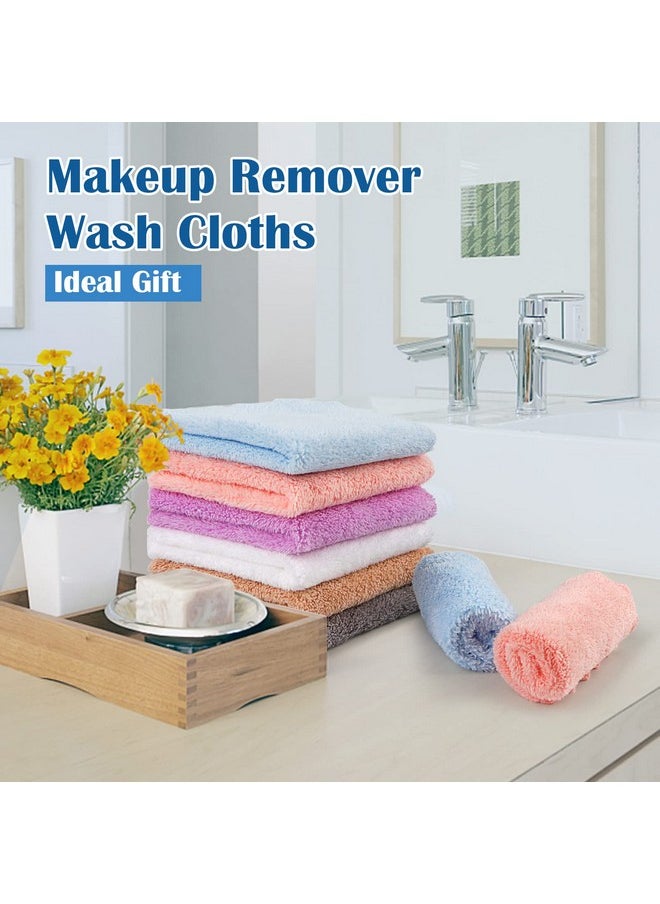 Orighty Makeup Remover Cloths, Cleansing, Reusable, Soft & Washable Coral Fleece Microfiber Washcloths / Towel for Face, Eye, Lips, Pack of 24, 7 x 7 inch