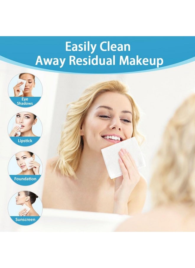 HOMEXCEL Face Towels, Disposable Face Towelette, Biodegradable Makeup Remover Dry Wipes 50 Count, Super Soft Clean Facial Towels Wash Cloth for Sensitive Skin