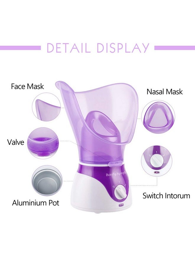 Face Steamer,Beauty Nymph Spa Home Facial Steamer Sauna Pores and Extract Blackheads, Rejuvenate and Hydrate Your Skin for Youthful Complexion- Face Steaming Skincare Deep Cleanse SPA