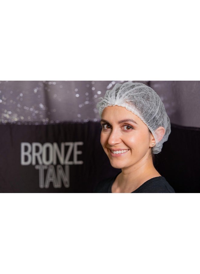 Bronze Tan Hair Nets for Spray Tanning or Food Service - Spray Tanning Supplies - Essential for Sunless Tanning -Perfect for Salons and Home Use - Protects Hair from Spray Tan Solution - 50 Pack