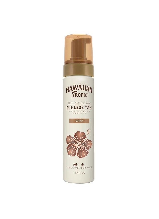 Hawaiian Tropic Sunless Tan Dark Self-Tanning Foam, 6.7oz | Self Tanner Dark, Sunless Tanner, Sunless Tanning Foam, 6.7oz