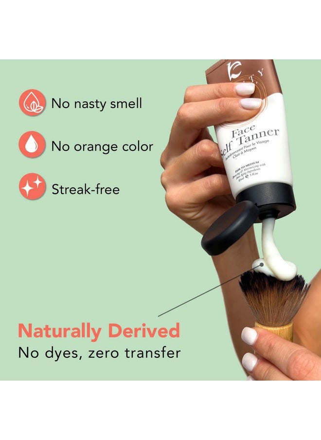 Face Tanner - USA Made with Natural & Organic Ingredients, Face Self Tanning Lotion, Non Toxic Self Tanner for Face, Gradual Tanning Lotion, Sunless Tanning Lotion for Fake Tan for Women & Men