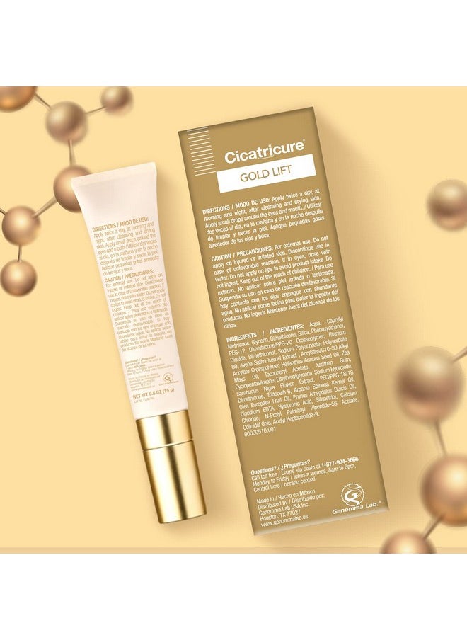 Cicatricure Gold Lift Dual Contour Eye and Lip Wrinkle Cream, Anti Aging Skin Care to Reduce Dark Circles, Puffiness & Expression Lines, 0.5 Ounce