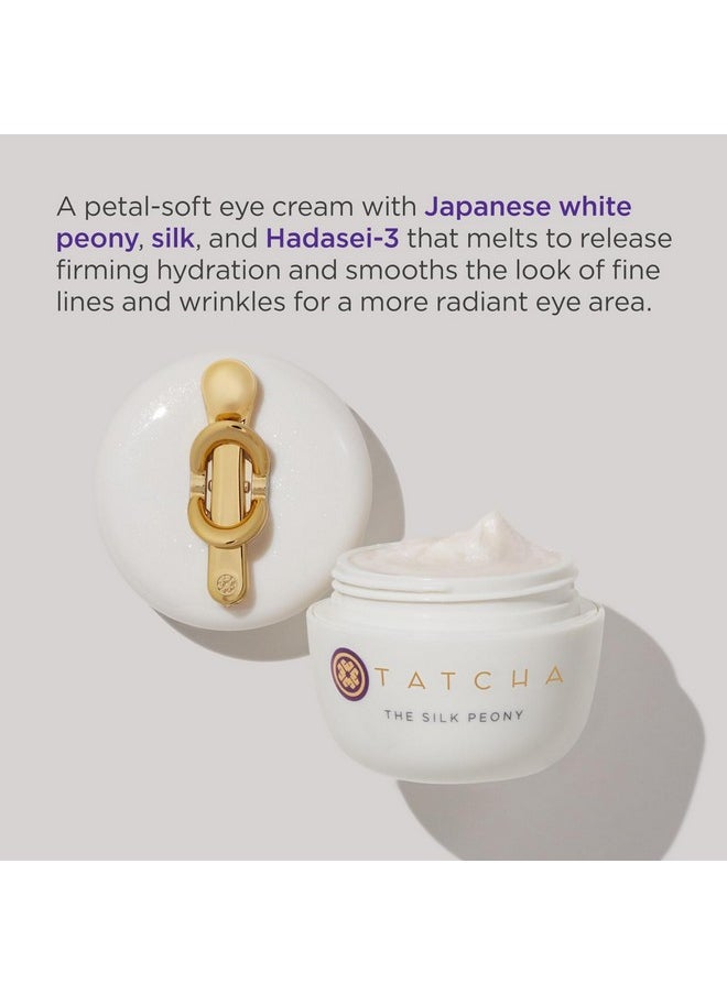 TATCHA The Silk Peony Melting Under Eye Cream | Hydration with Line-Smoothing Eye Cream for Wrinkles and Hydration | 15 ml / 0.5 oz