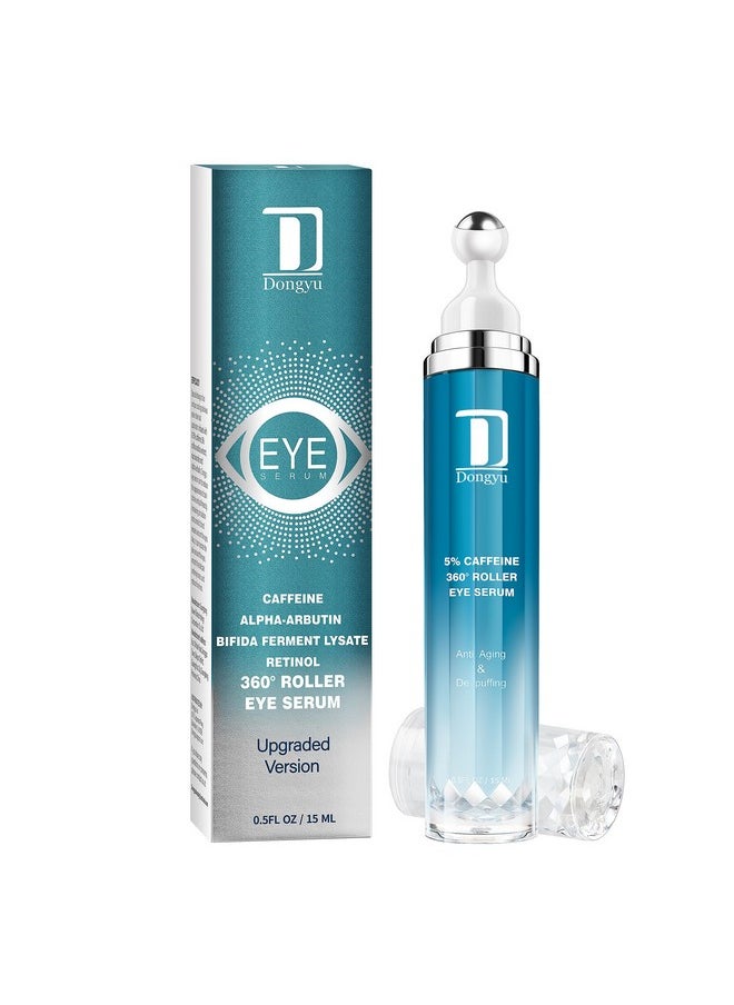 Dongyu Caffeine Eye Cream for Dark Circles: Under Eye Serum for Puffiness Bags Daily Care before Dates Parties Women Men