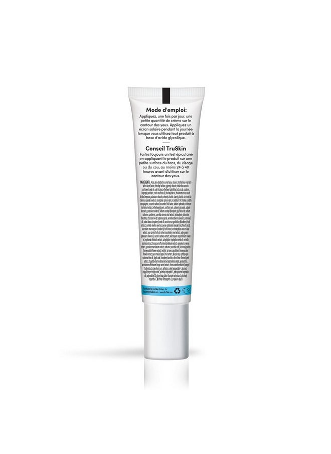 TruSkin Eye Cream for Dark Circles and Puffiness - With Hyaluronic Acid, Glycolic Acid, Vitamins C, B5 & E to Hydrate Delicate Under Eye Skin - Dark Circles Under Eye Cream for Women, 0.5 fl oz