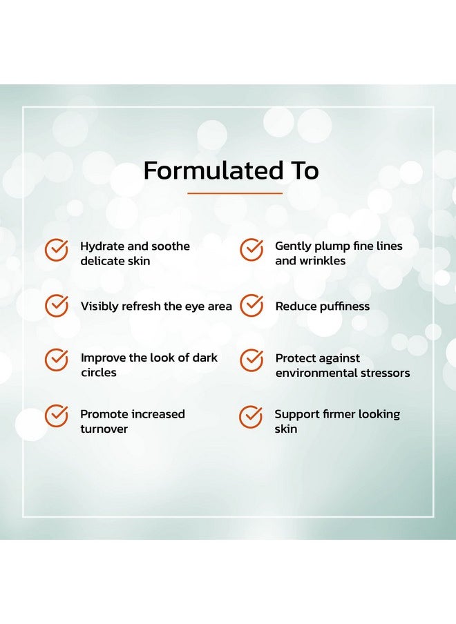 TruSkin Eye Cream for Dark Circles and Puffiness - With Hyaluronic Acid, Glycolic Acid, Vitamins C, B5 & E to Hydrate Delicate Under Eye Skin - Dark Circles Under Eye Cream for Women, 0.5 fl oz