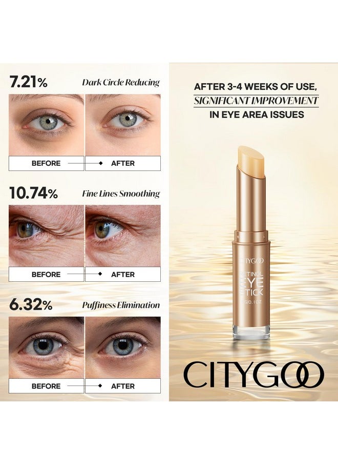 Retinol Eye Stick With Collagen, Hyaluronic Acid For Dark Circle, Wrinkles in 3-4 Weeks, Under Eye Cream Anti Aging, For Puffiness and Bags Reduces Fine Lines