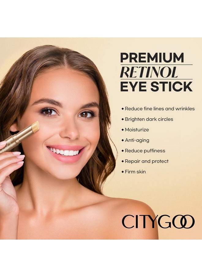 Retinol Eye Stick With Collagen, Hyaluronic Acid For Dark Circle, Wrinkles in 3-4 Weeks, Under Eye Cream Anti Aging, For Puffiness and Bags Reduces Fine Lines