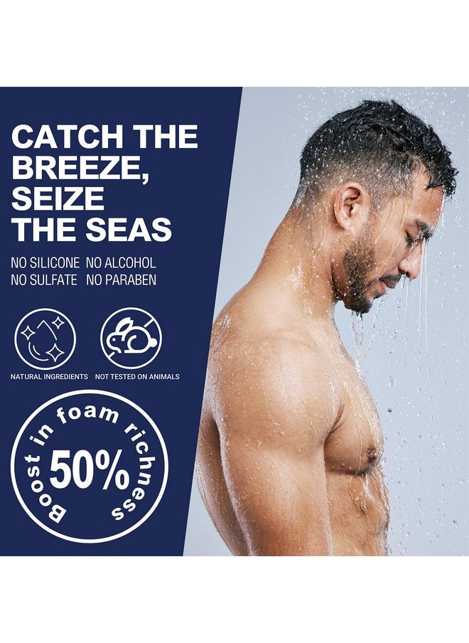 Bath and Body Gift Set for Men Body Wash Set with Fresh Ocean Scent Shower Gel, Body Lotion, Shampoo, Birthday Gifts for Men,regalos para hombre,Christmas Gifts for Men