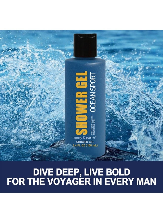 Bath and Body Gift Set for Men Body Wash Set with Fresh Ocean Scent Shower Gel, Body Lotion, Shampoo, Birthday Gifts for Men,regalos para hombre,Christmas Gifts for Men