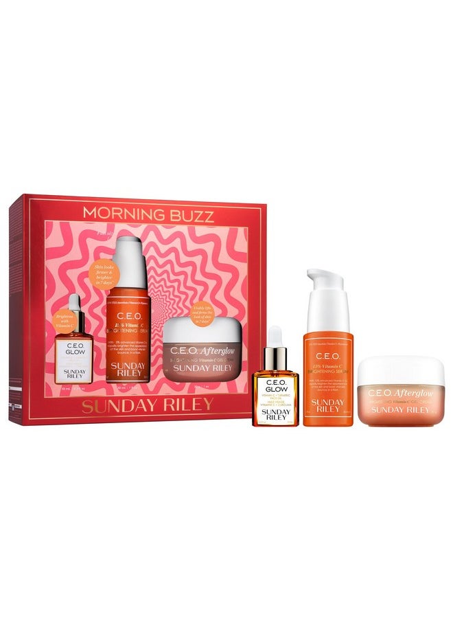 Sunday Riley Morning Buzz Vitamin C Brightening Trio Skincare Set