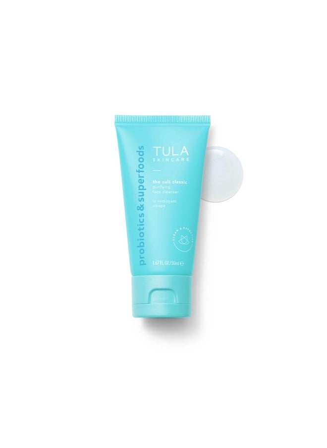 TULA Skin Care Greatest Hits Skincare Discovery Kit, Includes Gold Glow & Get It Eye Balm 0.35 oz., The Cult Classic Cleanser 50ml, 24-7 Moisture Hydrating Day & Night Cream 15ml, 3-Piece Kit